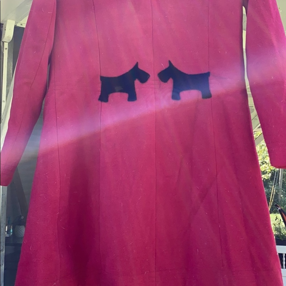 Mod Raspberry Red Scottie Dog Coat - Picture 5 of 5